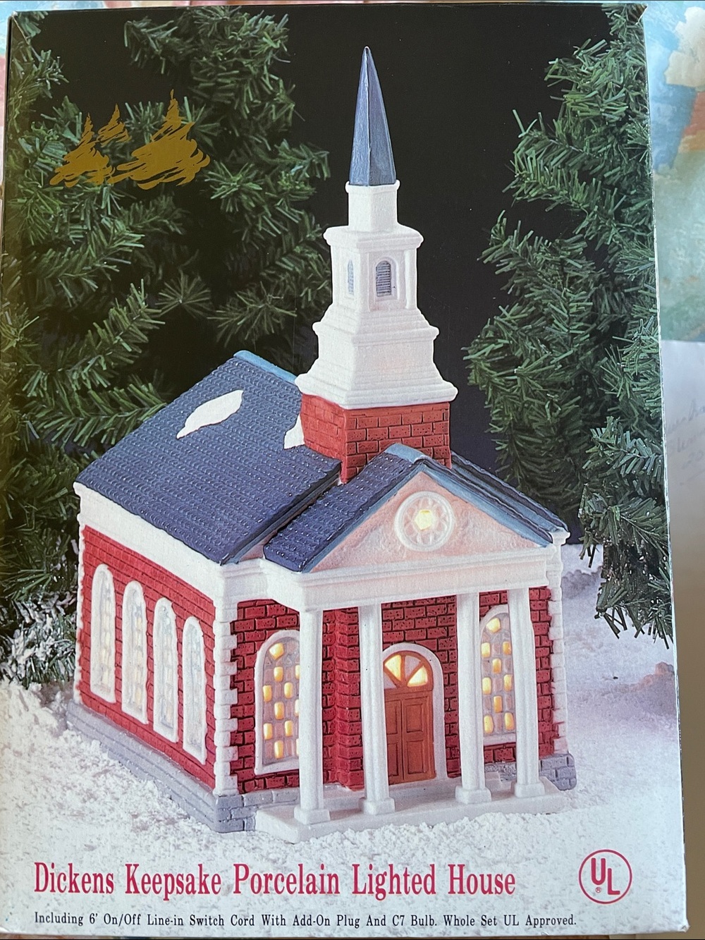 Dickens keepsake porcelain/ceramic lighted church (1 church)